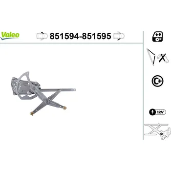 Stahovačka okna Zvedací zařízení oken VALEO 851594