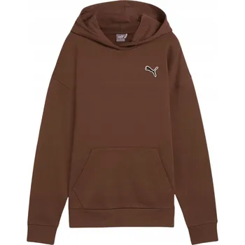 Dámská mikina Mikina dámská Puma hnědá bavlněná s kapucí