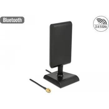 WiFi anténa Delock WLAN 802.11 ac/a/h/b/g/n Anténa RP-SMA samec 6 - 9 dBi směrová s magnetickou základnou a připojovací kabel 1m