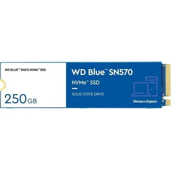 Ukládání dat WD BLUE SSD NVMe 250GB PCIe SN 570, Gen3 8 Gb/s, (R:3300, W:1200MB/s)