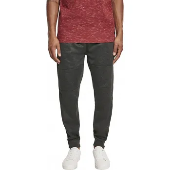 Fleecové tepláky Urban Classics na běhání Barva: šedá uhlová melír, Velikost: M