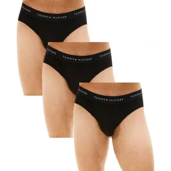 Slipy Pánské slipy Tommy Hilfiger UM0UM03471 3 kusy černá XL