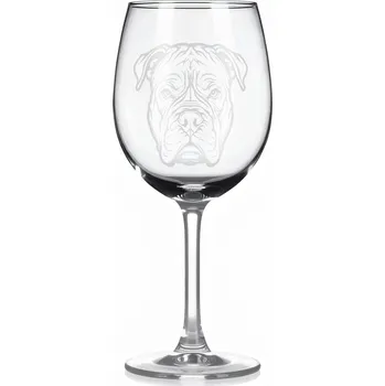 Sklenice Sklenice na víno s gravírovaným motivem – Americký Bully
