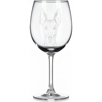 Sklenice Sklenice na víno s gravírovaným motivem – Manchester teriér