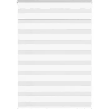 vidaXL Zebra roleta bílá 110x100 cm šířka látky 105,9 cm polyester