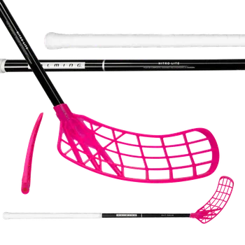 Florbalová hůl SALMING Nitrolite Trident Black/Mixed F27 100(111 R) - 100 (111) cm/Pravá ruka dole