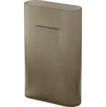 Váza Muuto, Váza Ridge skleněná 35 cm taupe - Formadore
