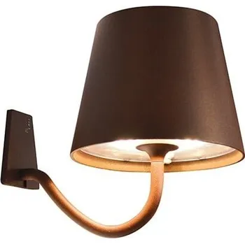 Nástěnné svítidlo Zafferano, Nástěnné svítidlo Poldina se stínidlem na magnet hnědé - Formadore
