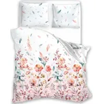 Faro • Saténové ložní povlečení Milagro Verde - motiv Luční kvítí - 100% bavlna - 70 x 90 cm + 140 x 200 cm