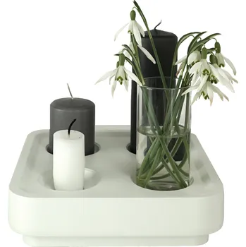 Svícen Born in Sweden, Svícen Stumpastaken Fyran bílý hliník - Formadore