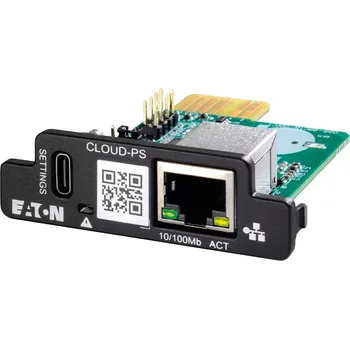 Záložní zdroj Eaton CLOUD-PS (komunikační karta pro UPS řady 3P) Komunikační karta, síťová karta pro UPS systémy, pro UPS řady 3P s USB, 1× RJ-45, 1× USB-C (nastavení) CLOUD-PS