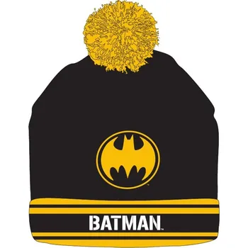 Módní doplněk E plus M • Dětská / chlapecká zimní pletená čepice s bambulí Batman 52