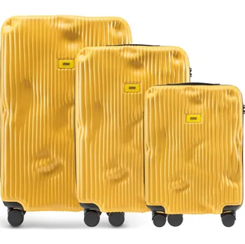 Crash Baggage, Kufry Stripe mustard yellow 3 díly - Formadore