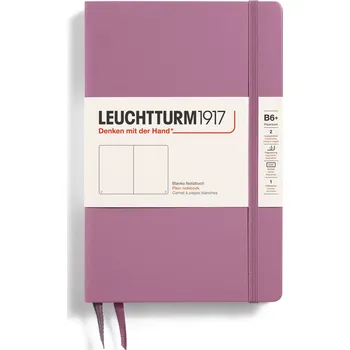 Diář Leuchtturm 1917, Notes hladký v tvrdých deskách Leuchtturm 1917 B6+, 219 stran, špinavě růžový, 80 g/m² - Formadore