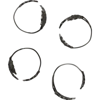 Papírový ubrousek Ferm Living, Kroužky na ubrousky Holly Leaf, černá mosaz, 4 ks - Formadore