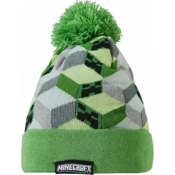 Čepice Fashion.uk • Dětská pletená čepice s bambulí Minecraft - motiv Svět z kostek 54