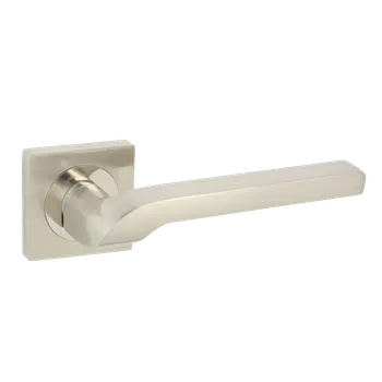 Dveřní kování DOMINO Dveřní dělené rozetové kování NEMO-QR Klika štít hranatý M9 Nikl lakovaný, pouze klika, rozeta Pouze klika