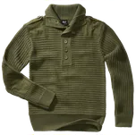 Svetr Brandit Alpin Pullover olivový - Akce Barva: olive, Velikost: 3XL