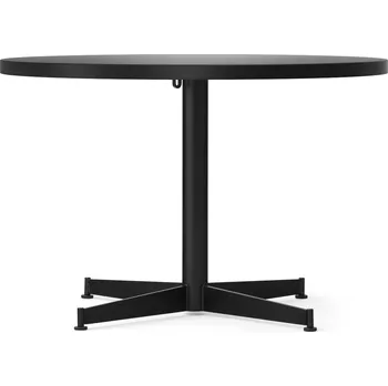 Konferenční stolek Audo Copenhagen, Konferenční stolek Nook Star Base Linoleum, s černou základnou, 80 cm, černý - Formadore