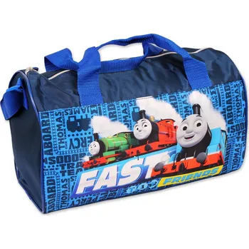 Sportovní taška Setino • Dětská / chlapecká sportovní / cestovní taška Mašinka Tomáš - Lokomotiva Tomáš - modrá - 22 x 38 x 20 cm