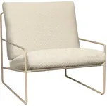 Ferm Living, Zahradní křeslo Desert Pure Bouclé s béžovým rámem - Formadore