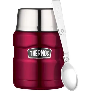 Úložný box Thermos, Termos na jídlo se skládací lžící Style, 470 ml, malinový, 2 díl. - Formadore