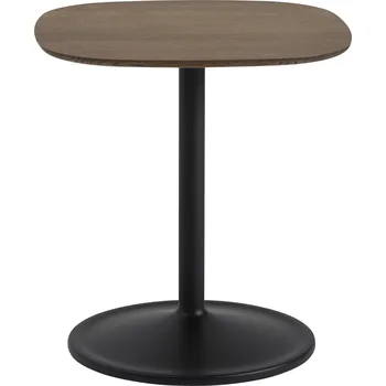 Konferenční stolek Muuto, Odkládací stolek Soft na černé nožce 45 x 48 cm tmavý dub - Formadore
