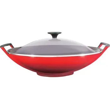 Nádobí Le Creuset, Wok Tradition Collection se skleněnou pokličkou 36 cm višňový - Formadore