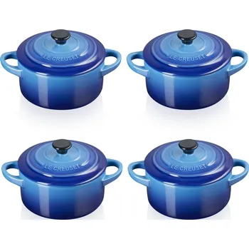 Pánev Le Creuset, Nádobí na zapékání a servírování Mini Cocotte 250 ml tmavá modř 4 ks - Formadore