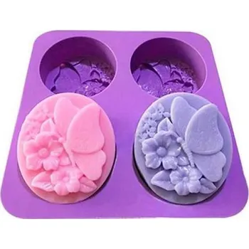 Forma na odlévání Silikonová forma na mýdlo motýli - 4ks