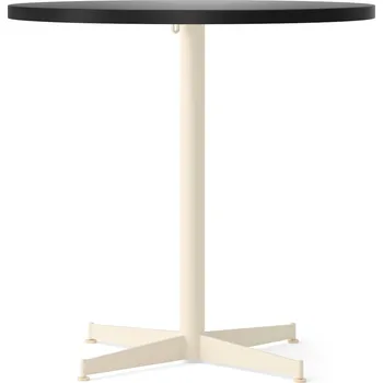 Audo Copenhagen, Stůl Nook Star Base Linoleum, s krémovou podstavou, 80 cm, černý - Formadore