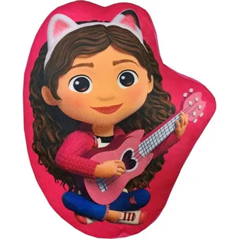 Dekorativní polštářek Halantex • Oboustranný tvarovaný 3D polštář Gábinin kouzelný domek - Gabby's Dollhouse - 38 x 32 cm