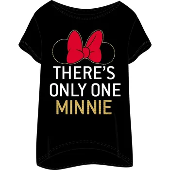 Dámské oblečení E plus M • Dámské tričko na spaní Minnie Mouse - Disney - motiv There's only one Minnie M Černá