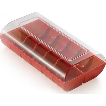 Dóza na potraviny Silikomart, Dóza na makronky nebo sušenky Macado 12 rubínově červená - Formadore