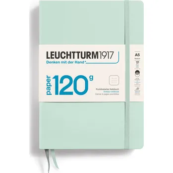 Diář Leuchtturm 1917, Tečkovaný zápisník v tvrdých deskách Edition 120 A5, 203 stran, mátový, 120 g/m² - Formadore