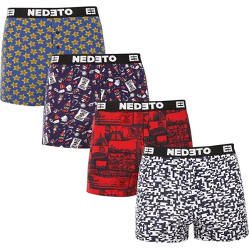 Trenýrky 4PACK pánské trenky Nedeto vícebarevné (4NGV02) M Možnost vrácení zboží ZDARMA do 120 dnů!