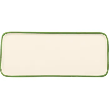 Zafferano, Servírovací talíř Lido Rim obdélníkový 26,5 cm zelený - Formadore