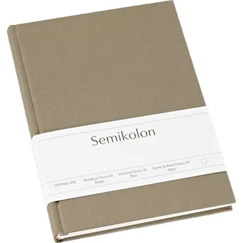 Diář Semikolon, Notes Uni Classic A5, hladký, hnědošedý - Formadore