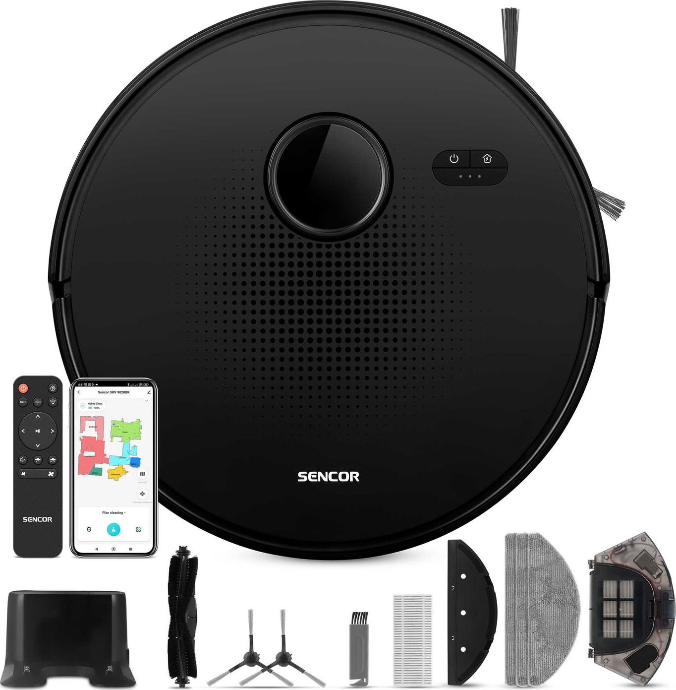 SENCOR SRV 9020BK Robotický vysavač 2v1 černý