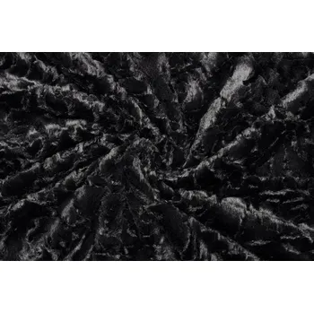 Umělá kožešina - Černá abstraktní vzor