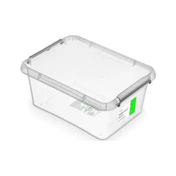 Dóza na potraviny antibakter.box 12,5 l 39x29x16,5cm, transp.plast