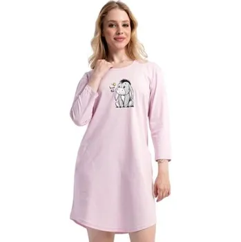 Dámská košile Dámská košile s dlouhým rukávem Vienetta Secret Oslík růžová S