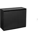 botník 45,2x18,3x36cm ČERNÝ, závěsný, pro 2páry bot, plast