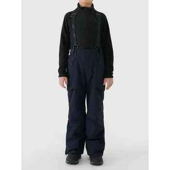 Snowboardové kalhoty Chlapecké lyžařské kalhoty 4F velikost 158 deep black