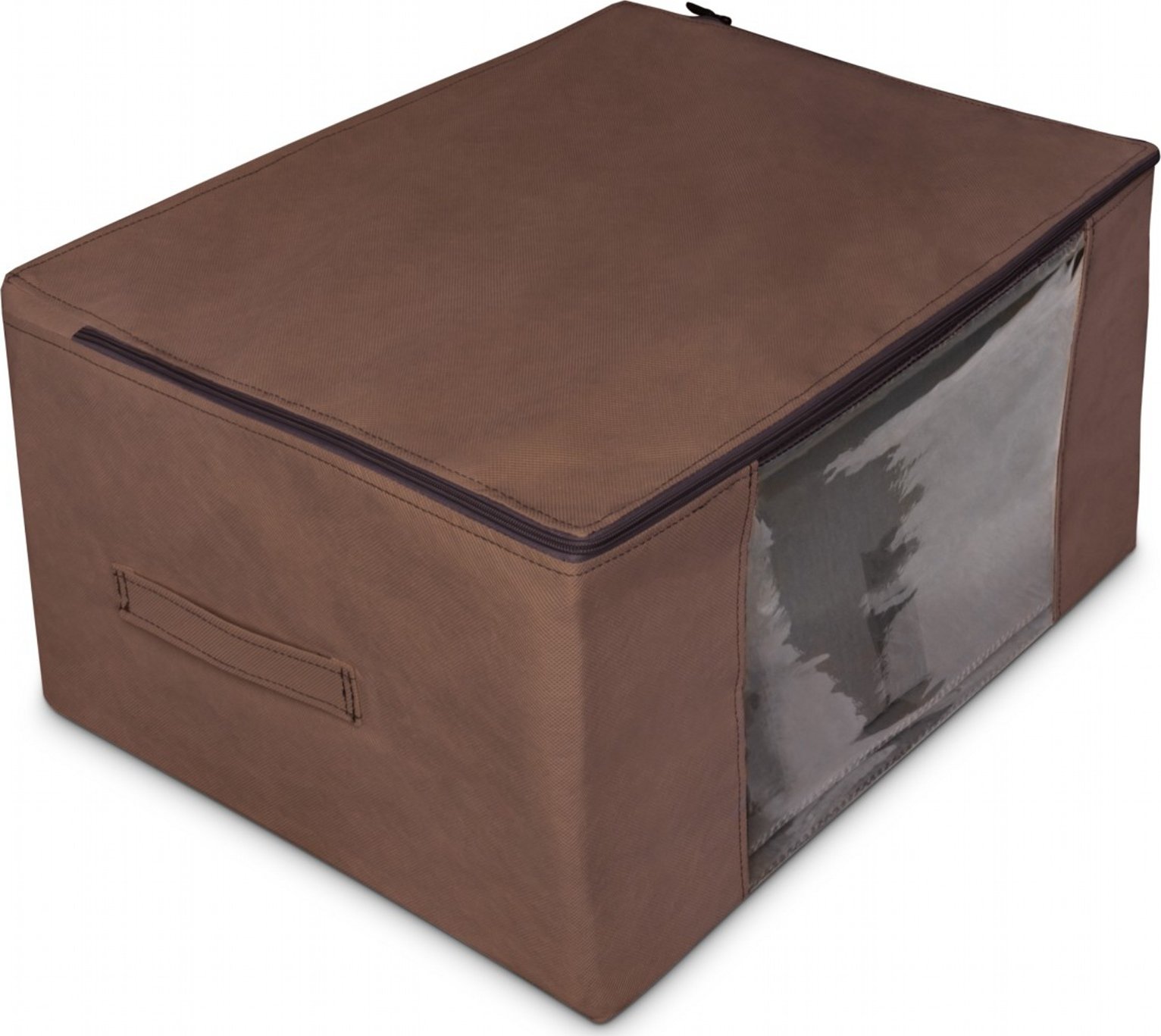 Úložný box-organizér na lůžkoviny a oblečení, hnědá, 60x45x30 cm Mybesthome