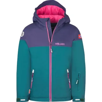Dívčí bunda Trollkids Petrol/ Lila 1764527 116