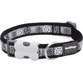 Obojek pro psa Obojek Red Dingo Paw Impressions Black Velikost: 20-32cm/12mm