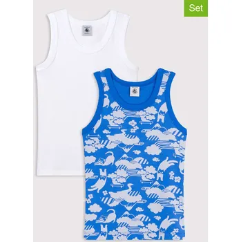 Chlapecké tričko Tričko PETIT BATEAU Weiß/ Blau 5666726 92