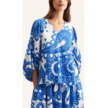 Dámské tričko Seidensticker Blau/ Weiß 6674355 44