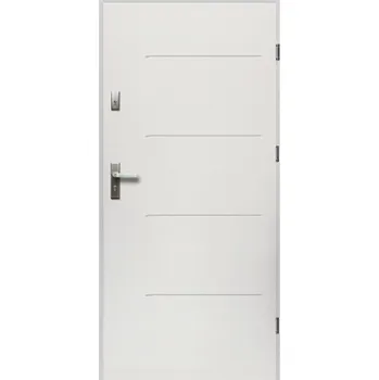 RADEX Dveře vchodové ocelové VICTORIA, bílá, 80P (včetně zárubně 2061x894mm)